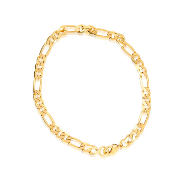 Gold Figaro Link Chain Bracelet